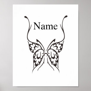 Affiche Tatouage papillon stylisé Thunder_Cove