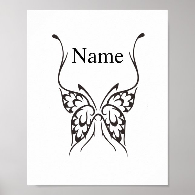 Affiche Tatouage papillon stylisé Thunder_Cove (Devant)