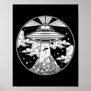 Affiche Tatouage spatial Alien - Ufo 51 Area Roswell Croir