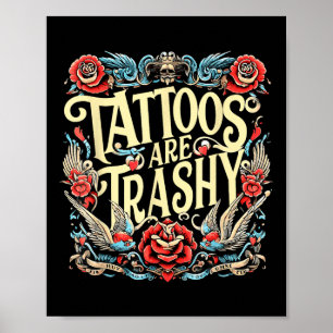 Affiche Tatouages D'Artiste Du Tatouage D'Humour Drôle Son