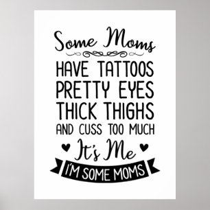 Affiche Tatoué Maman C'Est Moi