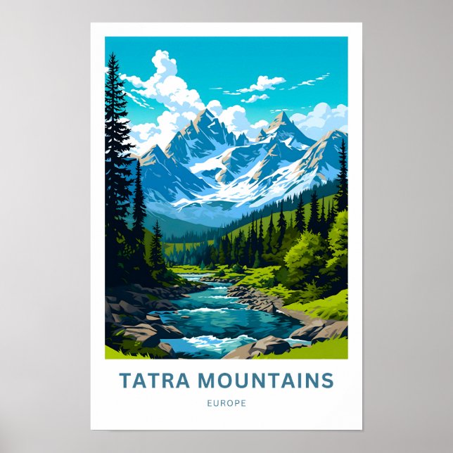 Affiche Tatra Mountains Europe Travel Imprimer (Devant)