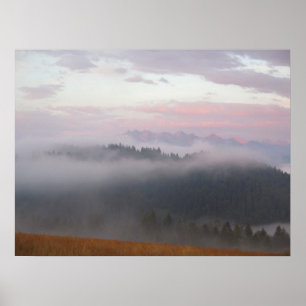 Affiche Tatras et brouillard