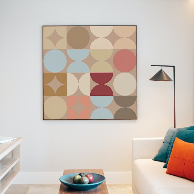 Affiche Tauige Beige Blush rose Bleu clair Art rétro (Créateur téléchargé)