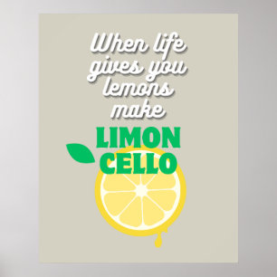 Affiche Taupe italienne tendance Lemon Limoncello Bar de c
