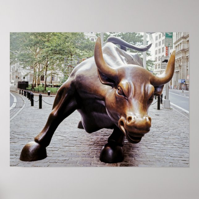 Affiche Taureau de Wall Street (Devant)