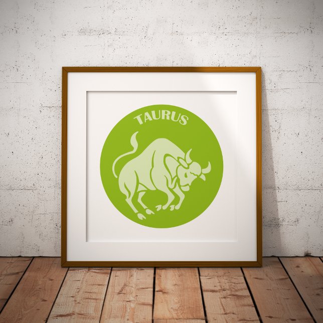 Affiche Taureau, Signe du Zodiaque, Horoscope, Astrologie (Créateur téléchargé)