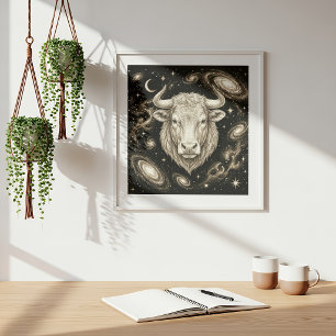 Affiche Taureau Zodiaque Céleste Astrologie