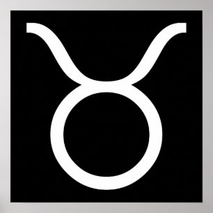 Affiche taurus blanc