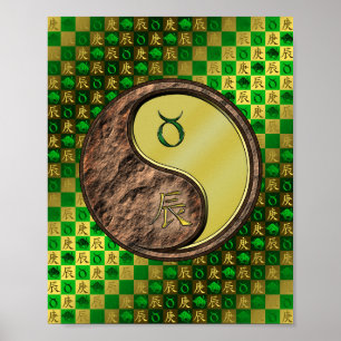 Affiche Taurus & Dragon métallique