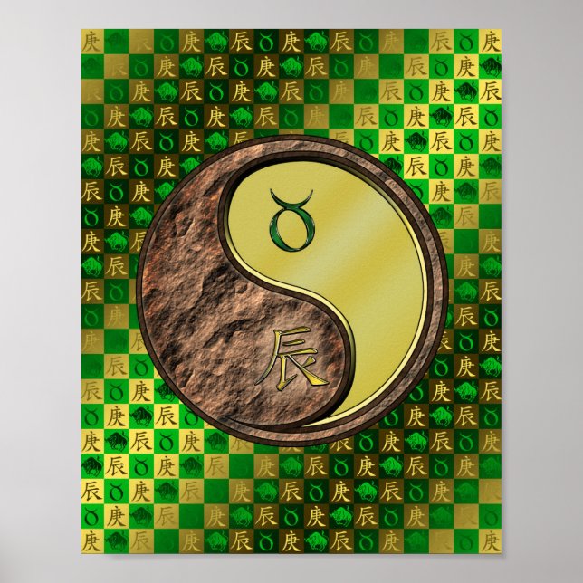 Affiche Taurus & Dragon métallique (Devant)