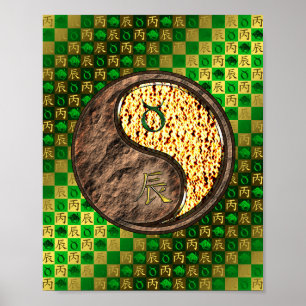 Affiche Taurus et dragon de feu