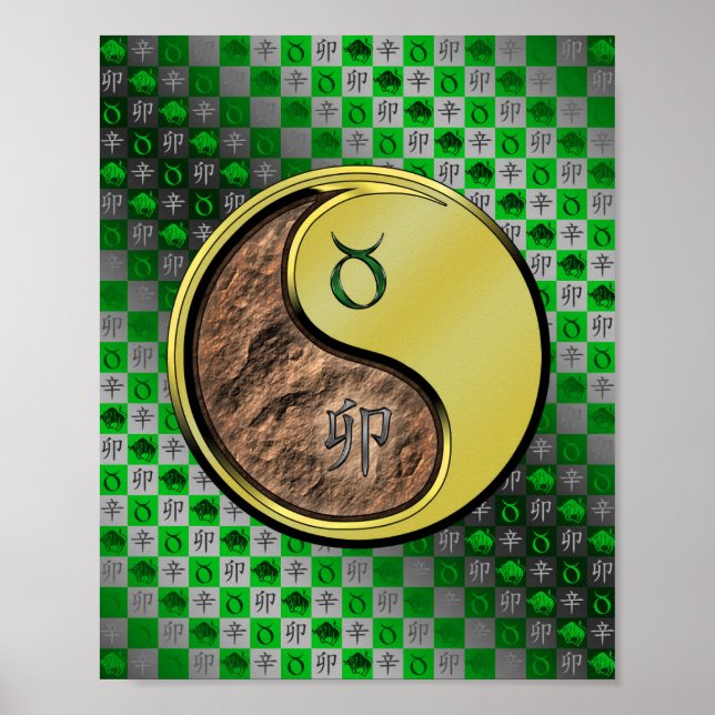 Affiche Taurus et lapin métallique (Devant)