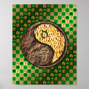 Affiche Taurus et rat de feu