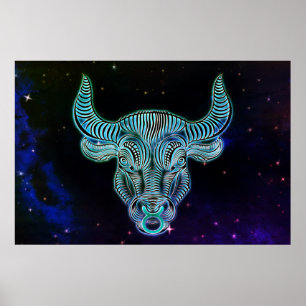 Affiche taurus l'affiche bull zodiac