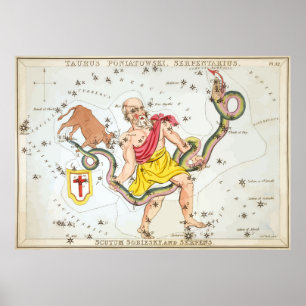 Affiche Taurus - Serpens - Scutum - Constellation
