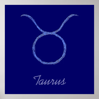 Affiche Taurus. Signes d'astrologie zodiaque.