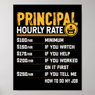 Affiche Taux horaire principal - Drôle de professeur de di