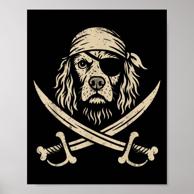 Affiche Taux vintage Anglais Springer espagnol Crossbones  (Devant)