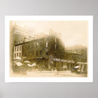Taverne de métro, New York City 1904 Vintage