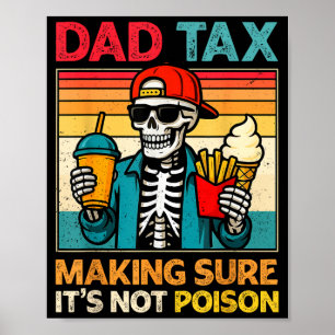 Affiche Taxe de papa squelette s'assurant que ce n'est pas