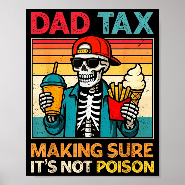 Affiche Taxe de papa squelette s'assurant que ce n'est pas (Devant)