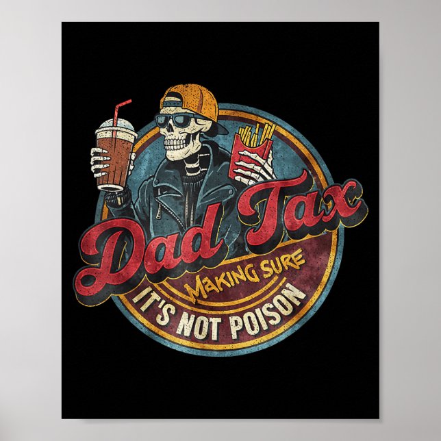 Affiche Taxe de papa squelette s'assurant que ce n'est pas (Devant)