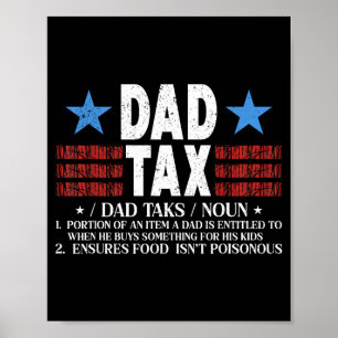 Affiche Taxe Papa Définition Drôle Fête Des Pères Pour Pap