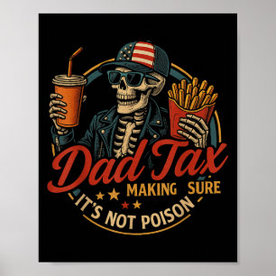 Affiche Taxe Papa Drôle Fête des Pères & 4 Juillet 