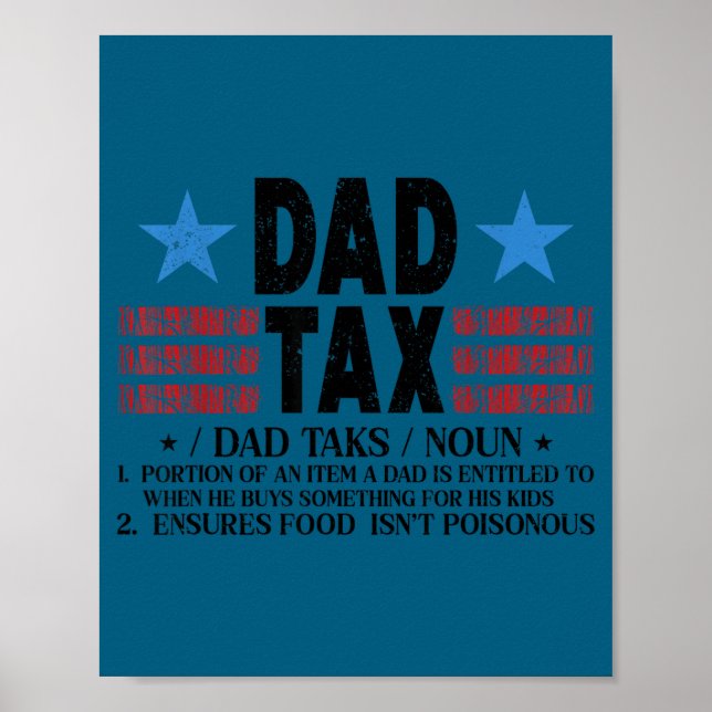 Affiche Taxe Papa Mignon Définition Drôle Papa (Devant)