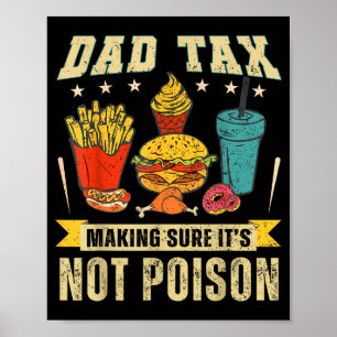 Affiche Taxe Papa Rétro Assurant Qu'elle N'est Pas Empoiso