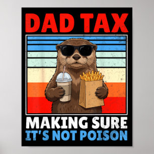 Affiche Taxe papa s'assurant que ce n'est pas drôle rétro
