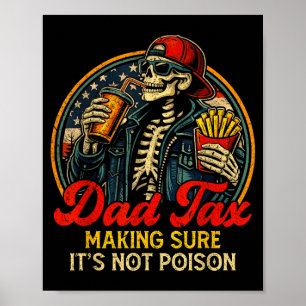 Affiche Taxe papa s'assurant que ce n'est pas un poison dr