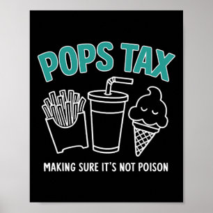 Affiche Taxes s'assurer que ce n'est pas du poison Drôle P