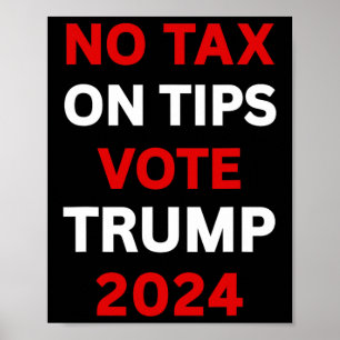 Affiche Taxes sur pourboires Vote Trump 2024 Reprendre l'A