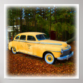 Affiche Taxi classique Jaune Jaune de Jaune
