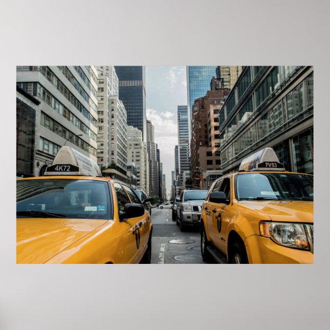 Affiche Taxi jaune de New York (Devant)