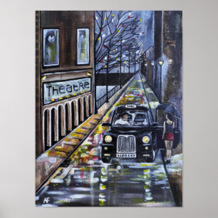 Affiche Taxi pour Kate Peinture d'Alfred Fox