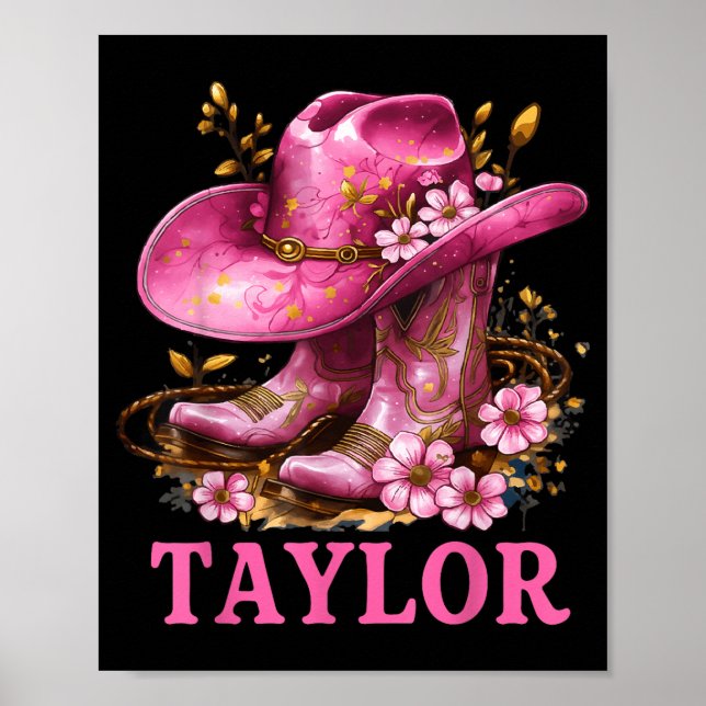 Affiche Taylor Outfit Cowgirl Boots Youth Women Teen Girls (Devant)