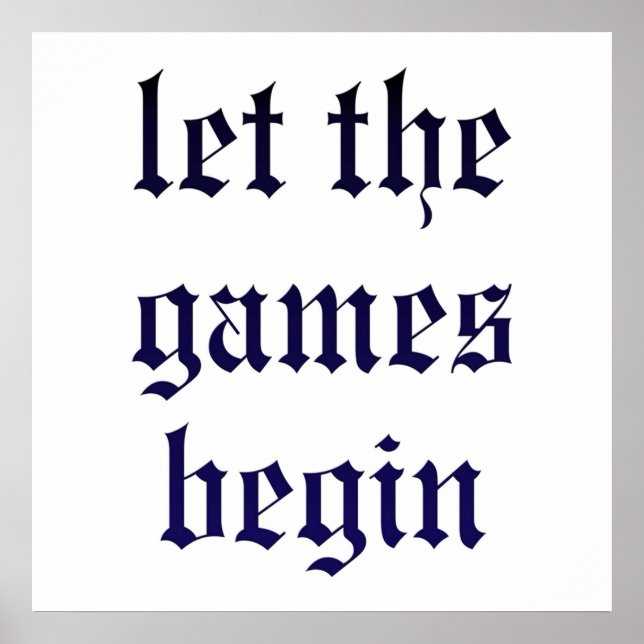 Affiche Taylor Swift A Laissé Commencer Les Jeux (Devant)