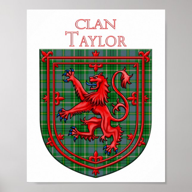 Affiche Taylor Tartan Scottish Plaid Lion Rampant (Devant)