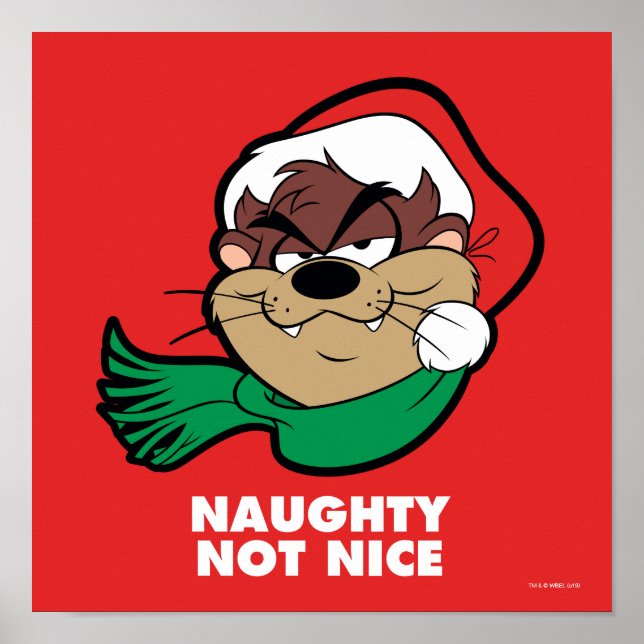 Affiche TAZ™ "Naughty Not Nice" (Devant)