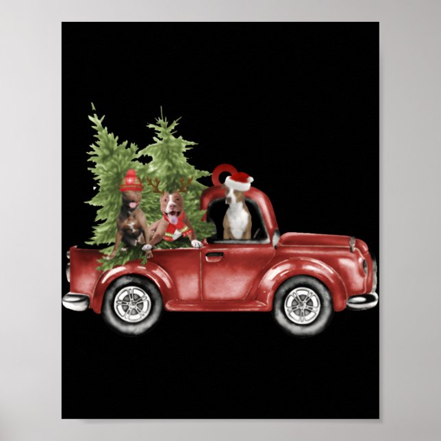 Affiche Tbull On Car Christmas Ornament Funny Xmas  (Devant)