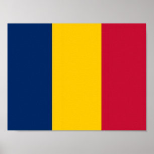 Affiche Tchad - Drapeau -