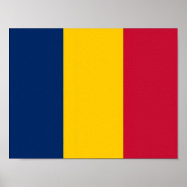 Affiche Tchad - Drapeau - (Devant)