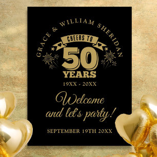 Affiche Tchin-tchin pour le 50e anniversaire de mariage pa