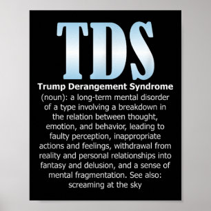 Affiche Tds Trump - Syndrome De La Dépression Trump Drôle