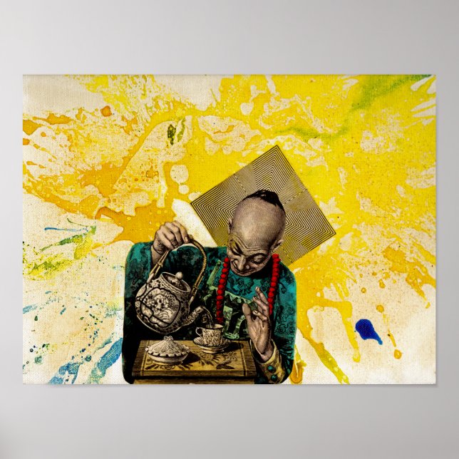 Affiche Tea Man par Michael Moffa (Devant)