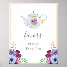 Affiche Tea Party privilégie la Fête des mariées