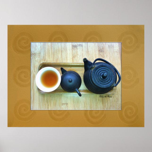 Affiche Tea Setting Still Life Photograph Overhead View (Devant)